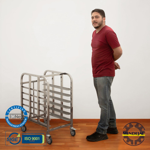 Rack Espiguero De Acero Inoxidable Para 6 Charolas