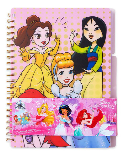 Disney Store Libreta Y Carpeta Princesas Original Journal