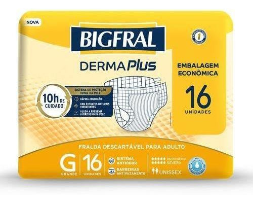 Pañales Bigfral Dermaplus Adulto T G 16unidades