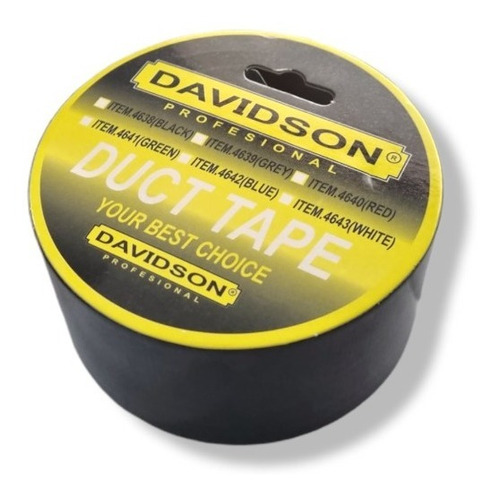 Cinta Duct Tape Negra Impermeable Multipropósito Davidson 