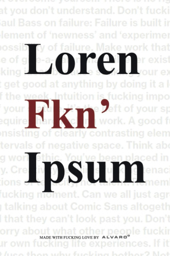 Libro: Lorem Fucking Ipsum In English: A Book That Every Des