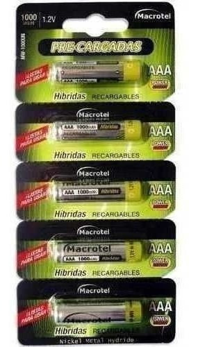 Imagen 1 de 1 de Pila Recargable Macrotel Híbrida Aaa X5 1000mah / Superstore