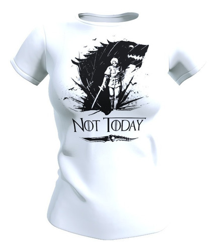 Polera Mujer Diseño Game Of Thrones Not Today, Poliester 