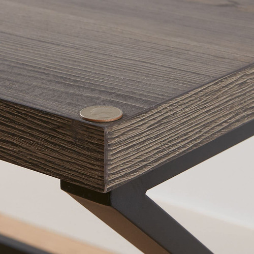 Escritorio Rústico De Metal Y Madera Para Oficina En Casa