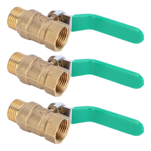 Válvula De Rosca Hembra, 3 Piezas, Tubo De Agua De 1/2 Pulga