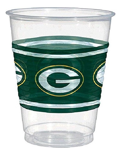 Vasos De Plástico De Los Green Bay Packers (paquete De 25) -