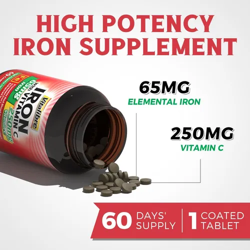 Suplemento De Hierro, 65 Mg De Carbonilo De Hierro Con 250 M
