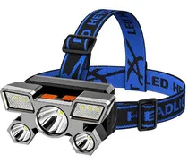 Comprar Linterna Vincha Minera Luz Recargable 9 Led Recargable Usb Color de la luz Blanco