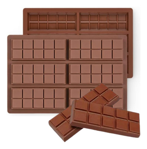 Forma Barra De Chocolate Em Silicone 6 Cavidades 25cm