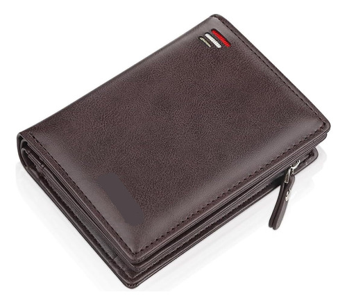 Cartera De Piel Para Hombre Con Protección Rfid, 11 Ranuras