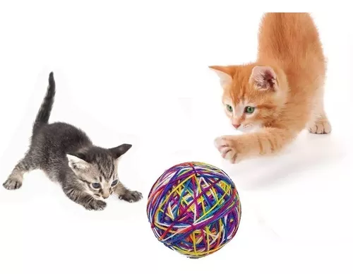 JOGOS PARA GATOS: Bola de lã e barbante na tela. Vídeos de entretenimento  para gato. Sons de miados. 