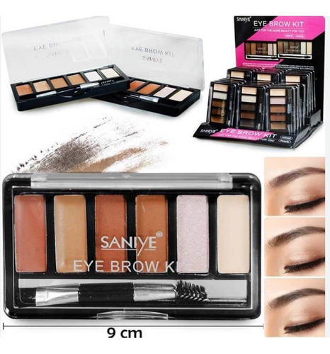 3kits Para Cejas De 6tonos Con Aplicador Saniye Original