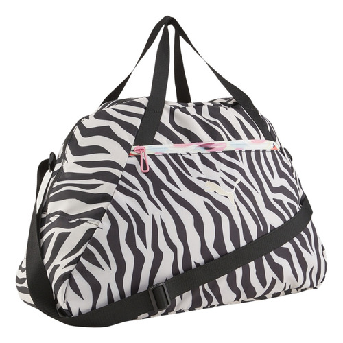 Bolsa Deportiva Puma At Ess Grip Estampado Animales 26 L Color Blanco/negro Rayas