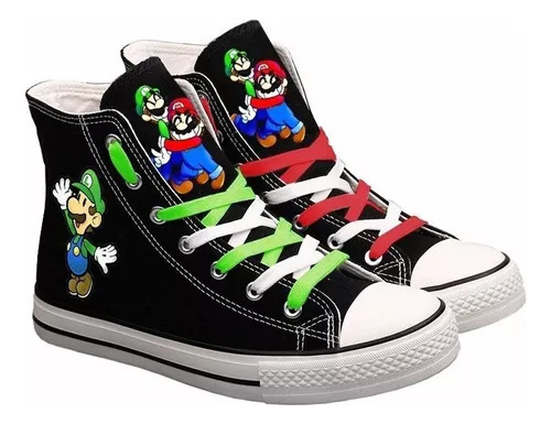 Zapatos De Lona Super Mario Bros Zapatos De Skateboard Moda
