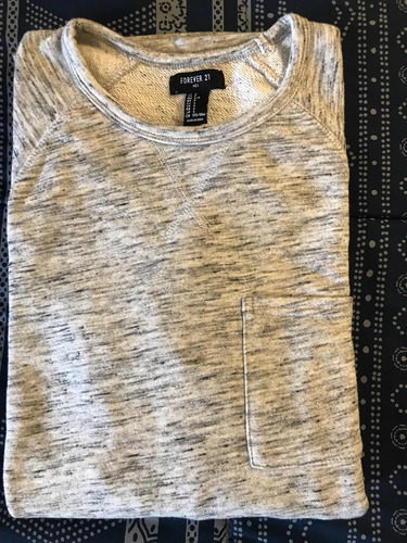 Buzo Forever 21 Unisex Color Gris Melange. Talle S