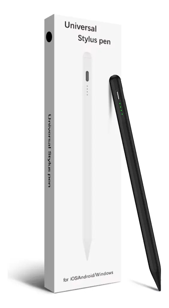Lapiz Optico imantado Recargable para tablet samsung philco lenovo iPad y Celulares edita videos y fotos Stylus Pen Flip Color Negro