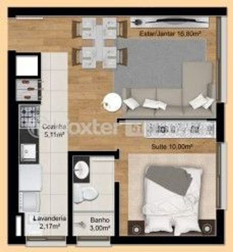 Imagem 10 de 30 de Apartamento, 1 Dormitórios, 46.35 M², Petrópolis - 178372