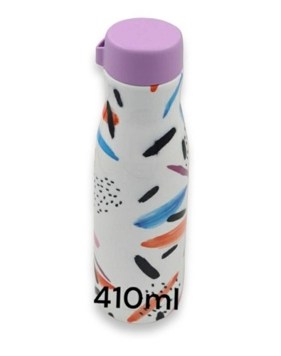 Termo Fashion Decorado Blanco Colores De 410ml. Tupperware.