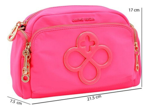 Bolso Jaime Ibiza Modelo Ji 2296 Color Rosa Neón Huellas 202