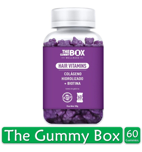 Imagen 1 de 4 de The Gummy Box Hair Vitamins Colageno Hidrolizado + Biotina