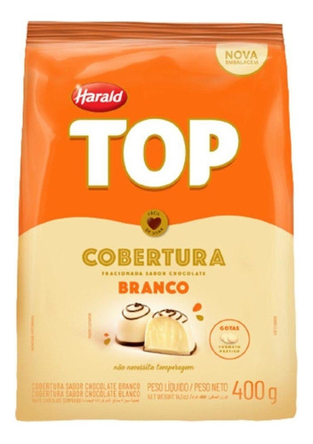 Chocolate Harald Top Gotas 400g Branco