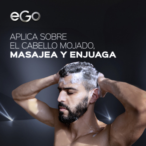 Shampoo Ego Limpieza Profunda For Men Carbón Activado 400 Ml
