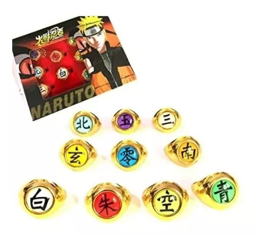 Set De Anillos Akatsuki Naruto Shippuden - Coleccionista