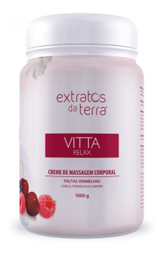 Creme De Massagem Frutas Vermelhas Vitta Relax 1kg