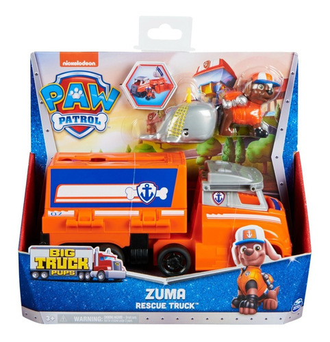 Paw Patrol Big Truck Pups Camión De Zuma Que Se Transforma Color Naranja