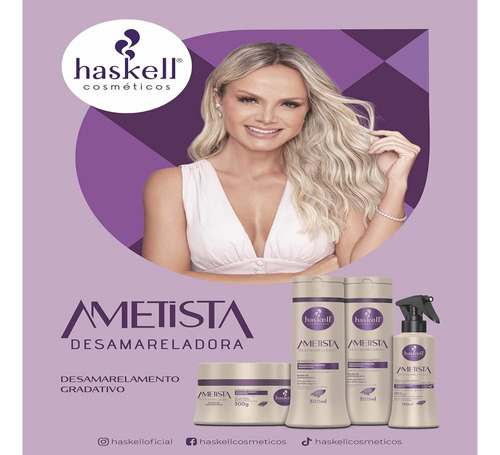 Shampoo Ametista Desamareladora Haskell 300ml