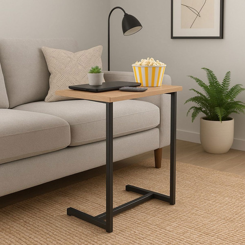 Mesa Lateral Retangular Leitura Notebook Sofa Escritório