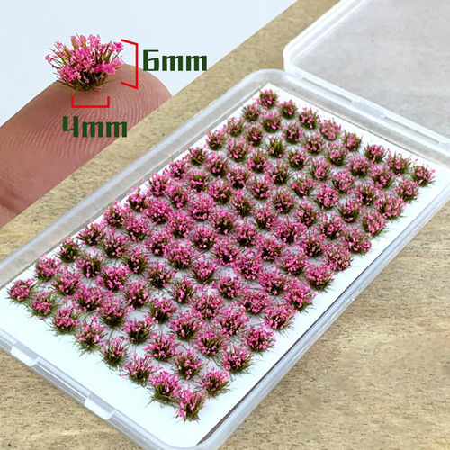 Racimo De Flores En Miniatura Mechones De Hierba Rosado