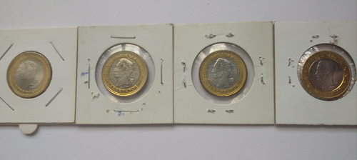 Cuatro Monedas Bimetalicas 1 Bs 