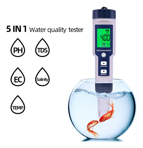 Medidor De Calidad Del Agua 5 En 1 Medidor Digital De Calida