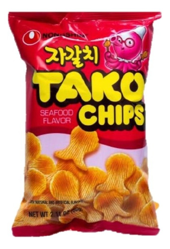 Tako Chips 60 Grs Snack Coreano Sabor Pulpo Importados Corea