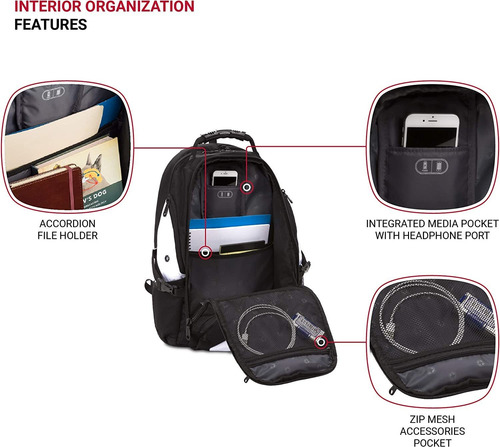 Swissgear 1900 Scansmart Tsa Backpack, For 17'' Laptops Aa