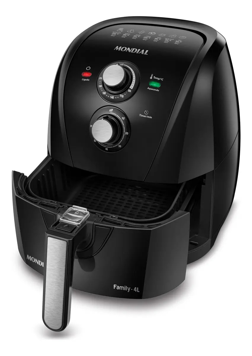 Fritadeira Sem Óleo Air Fryer 4l Mondial Preto 1500w Afn-40-fb