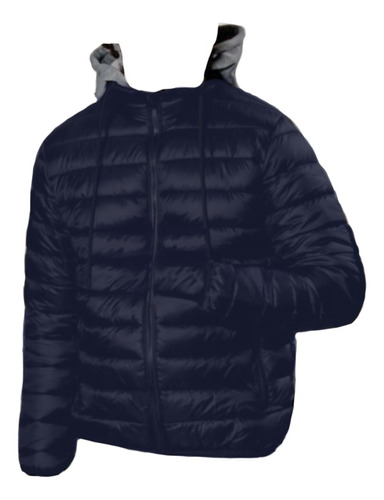 Campera Hombre De Nylon Con Capucha De Friza Desmontable