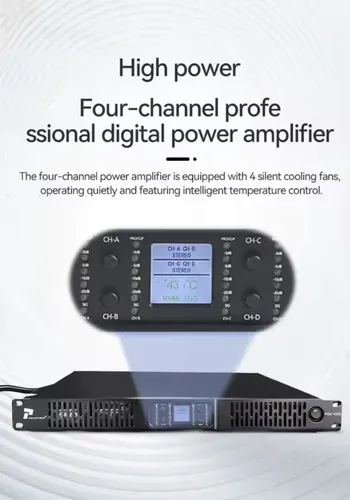 Amplificador Paulkitson Classe D,4 Canais De 6800 Wts 2 Ohms