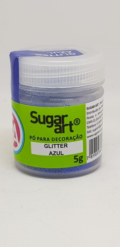 Pó P/ Decoração Sugar Art Glitter Azul 5g