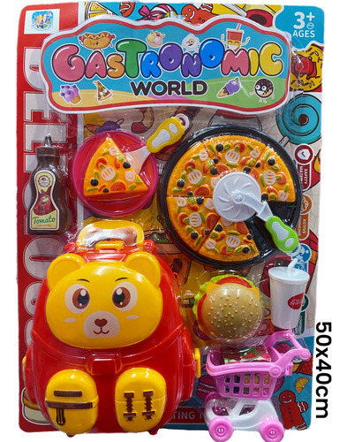 Juego Tienda De Comida Rápida Pizza Hamburguesa Cocina 15pz