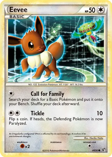 Cartas Pokemon Eevee 48/90 Reverse Hgss Undaunted Ud (Usado)