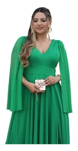 Vestido Longo Verde Musgo Para Mae Do Noivo MercadoLivre