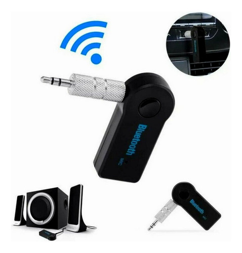 Receptor Bluetooth P2 Auxilar Carro Som Audio Android Musica