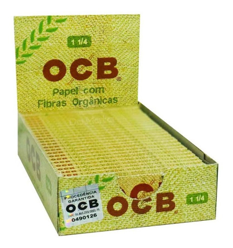 Caixa De Seda Ocb Orgânica 1/4 Original 25un