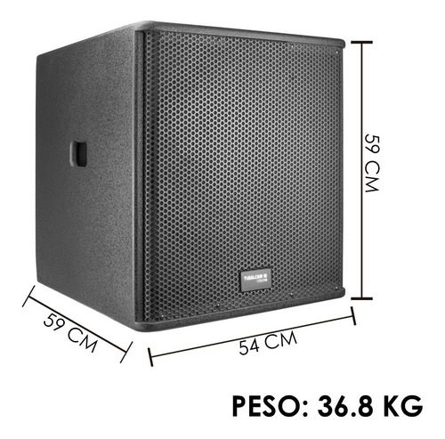 Imagen 2 de 2 de Subwoofer Profesional Activo 800w Tubalcain 18 Steelpro