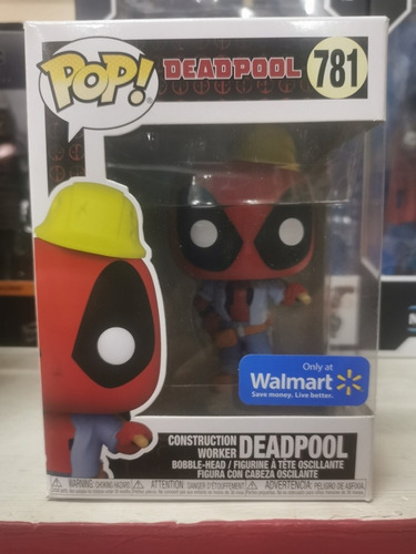 Imagen 3 de 3 de Deadpool Construction Worker Funko Pop Walmart Exclusive
