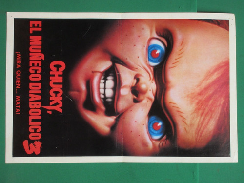 Chucky El Muñeco Diabolico 3 Original Cartel De Cine