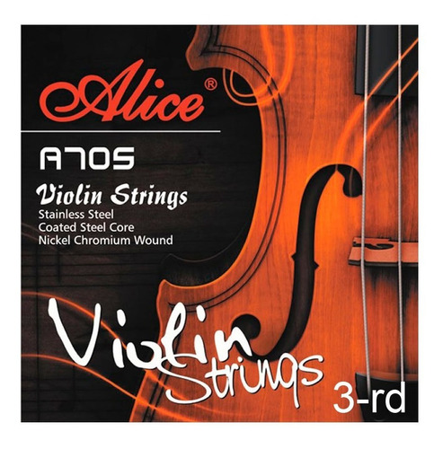 Cuerda Suelta Para Violin Alice De Acero