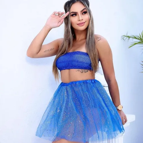 Fantasia com saia tule sale